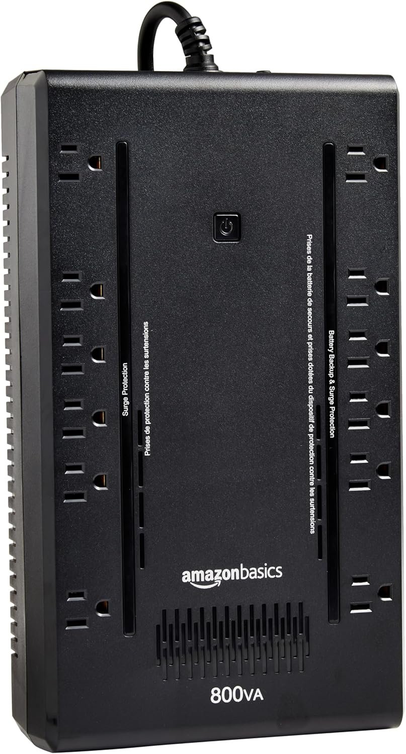 Amazon Basics UPS Battery Backup & Surge Protector 800VA/450W