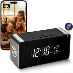 Clythern Hidden Camera Clock 4K HD WiFi