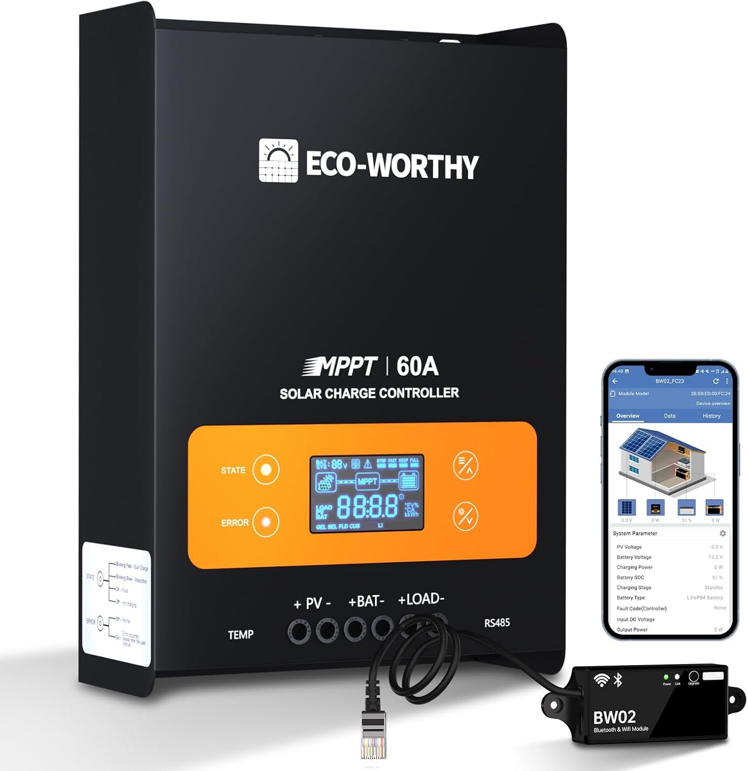 ECO-WORTHY 60A MPPT Solar Charge Controller