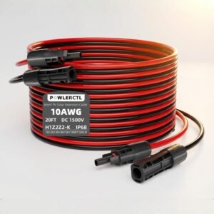 Powlerctl Solar Panel Extension Cable 10 AWG 20Ft