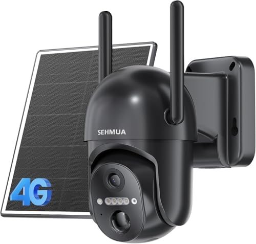 SEHMUA 4G LTE Solar Security Camera