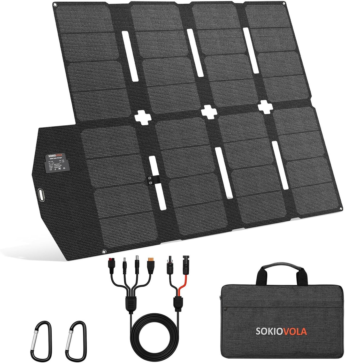 SOKIOVOLA 100W Portable Solar Panel