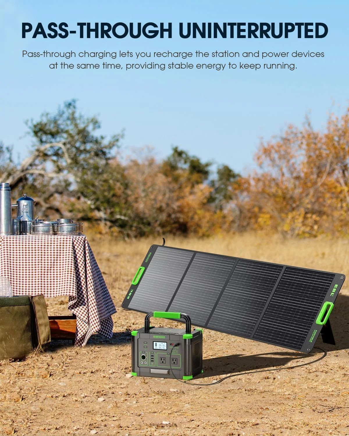 Power station powering a CPAP machine and a mini-fridge