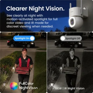aosu SolarCam D1 Max 6-Cam Kit, 4K Solar Security Cameras Wireless Outdoor, 360° PTZ Auto Tracking & Vehicle Detection, Color Night Vision, No Subscription Required, 1TB Expandable Storage view 3
