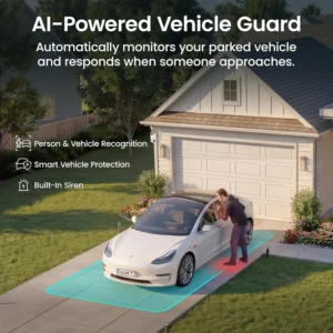 aosu SolarCam D1 Max 6-Cam Kit, 4K Solar Security Cameras Wireless Outdoor, 360° PTZ Auto Tracking & Vehicle Detection, Color Night Vision, No Subscription Required, 1TB Expandable Storage view 4