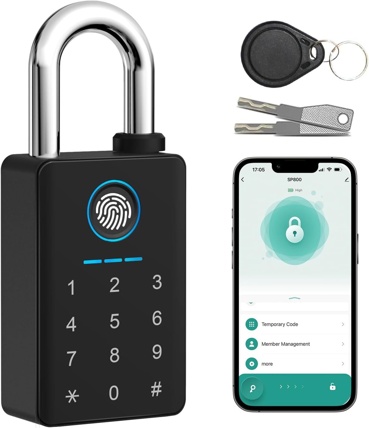 Aurosmart Heavy Duty Fingerprint Padlock