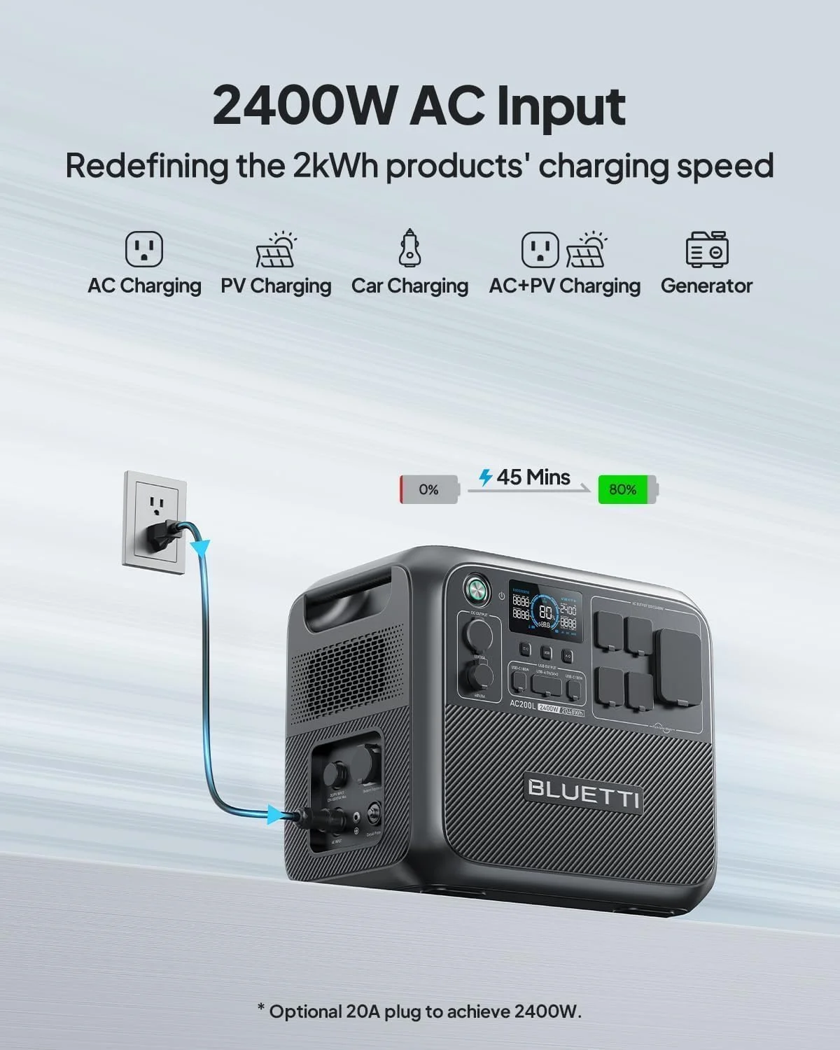 BLUETTI AC200L with expansion battery modules