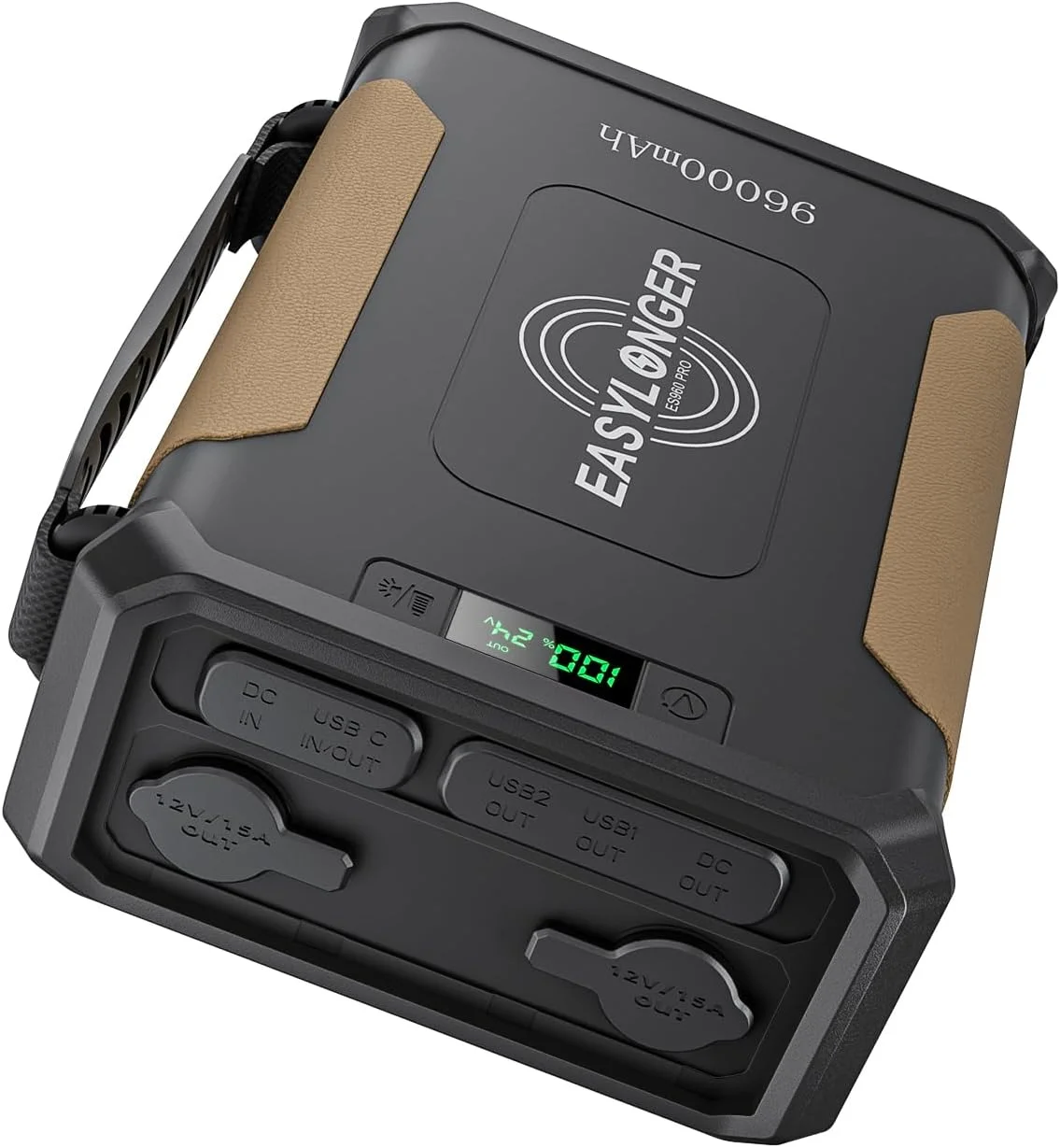 EASYLONGER ES960 PRO portable power station front view showcasing ports