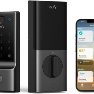 eufy Security Smart Lock E31, Fingerprint Keyless Entry Door Lock for Front Door, Built-in WiFi Deadbolt, App Control, Supports Matter, Apple Home, Alexa, Google, 10000mAh Battery, Auto Lock view 1