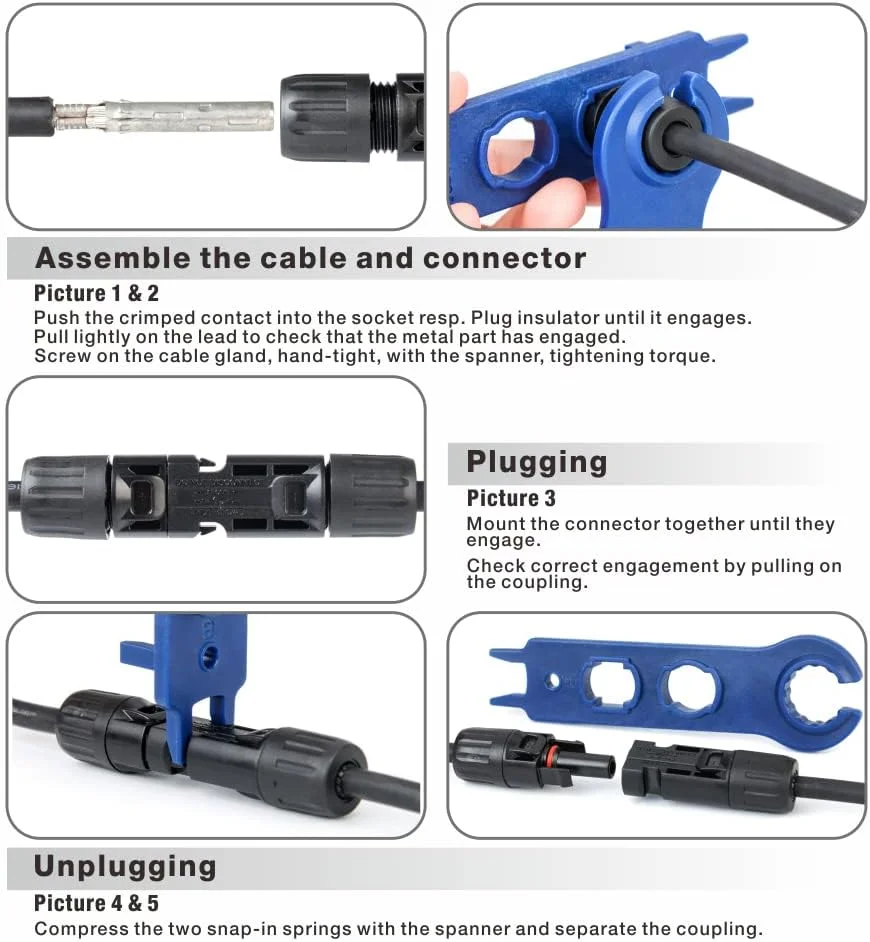Using the iCrimp crimper for solar cable termination