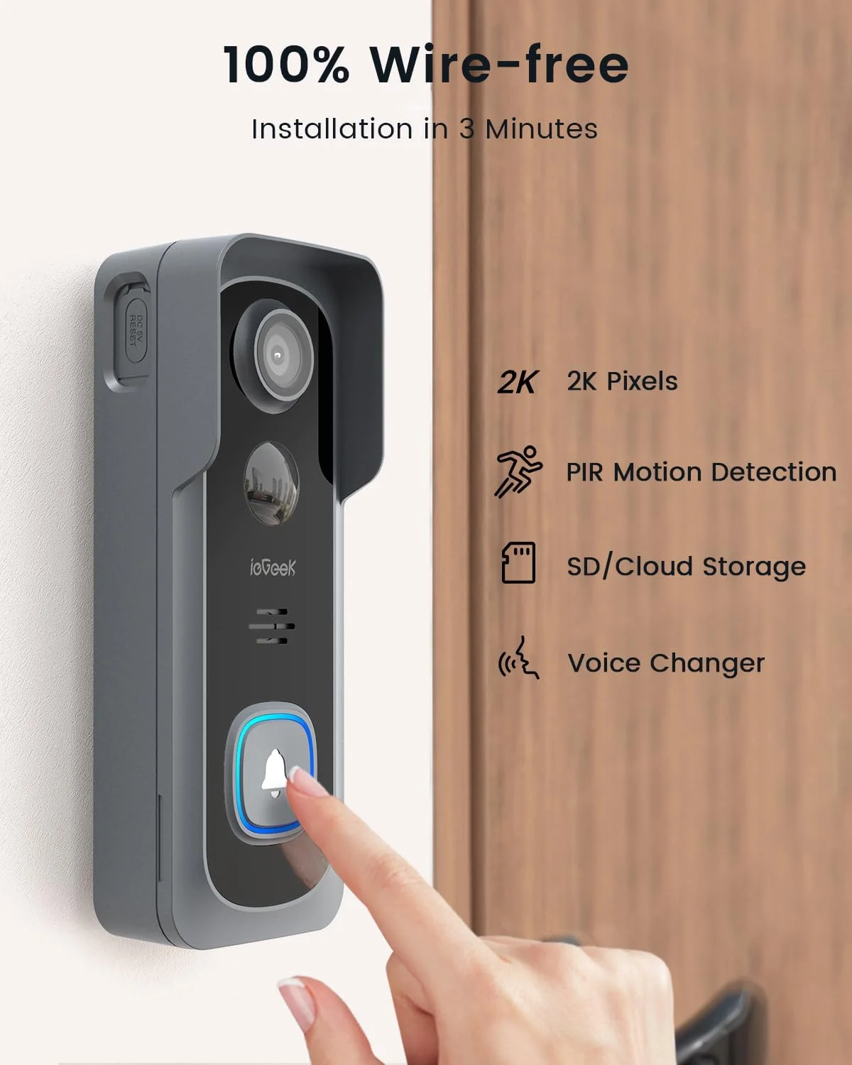 ieGeek Wireless Doorbell Camera Two-Way Talk