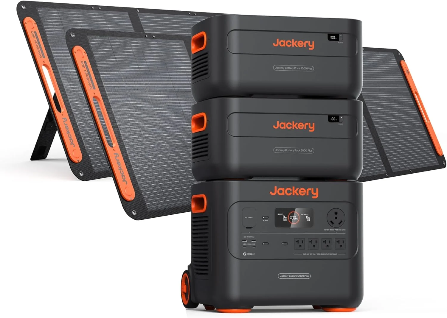 Jackery Explorer 2000 Plus unit showcasing its robust design