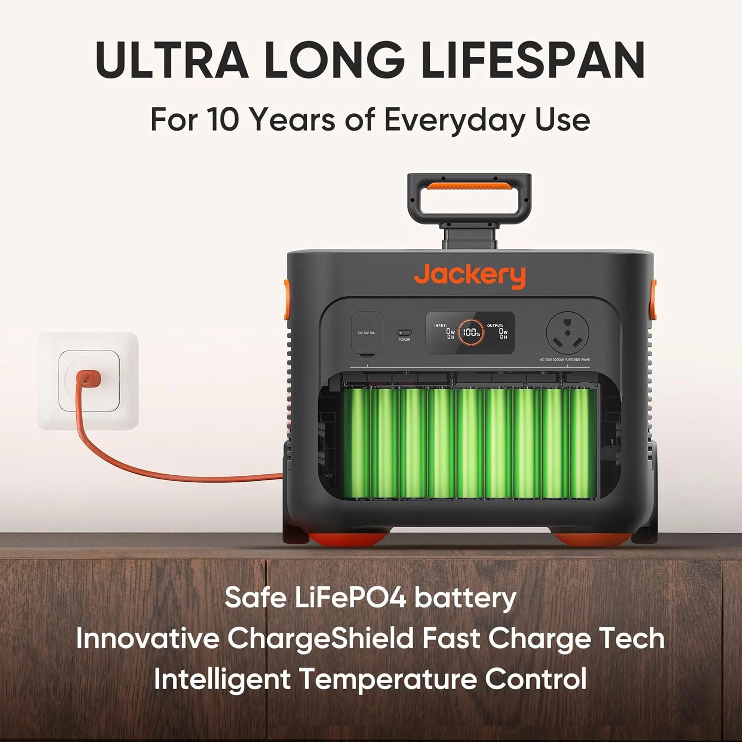 Jackery Explorer 2000 Plus connected to SolarSaga solar panels for charging