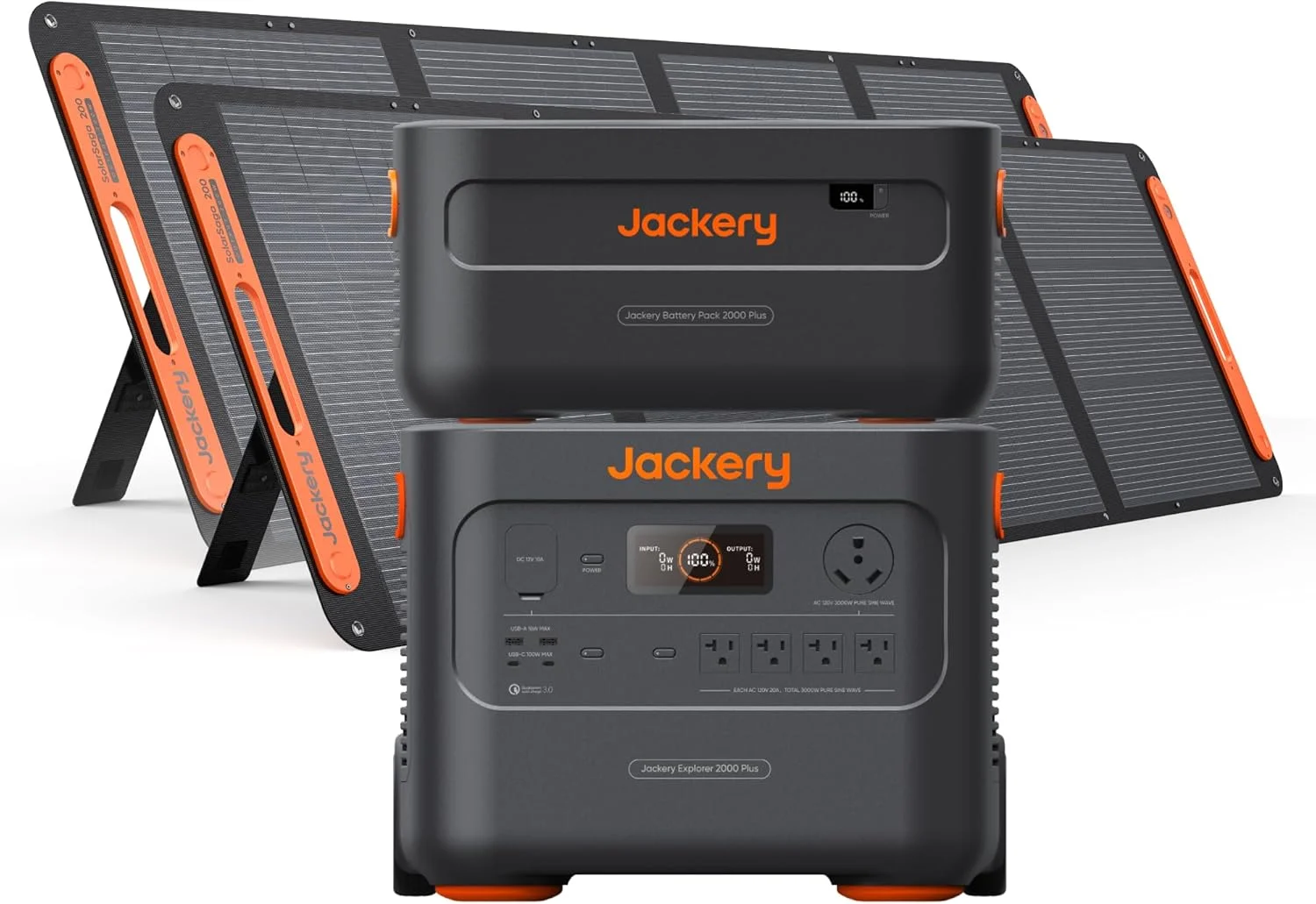 Jackery Explorer 2000 Plus positioned in an outdoor setting, ready for use