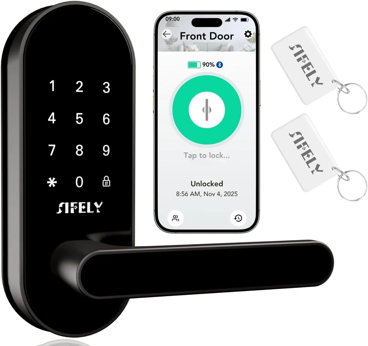 Keypad of the smart door lock with multiple access options