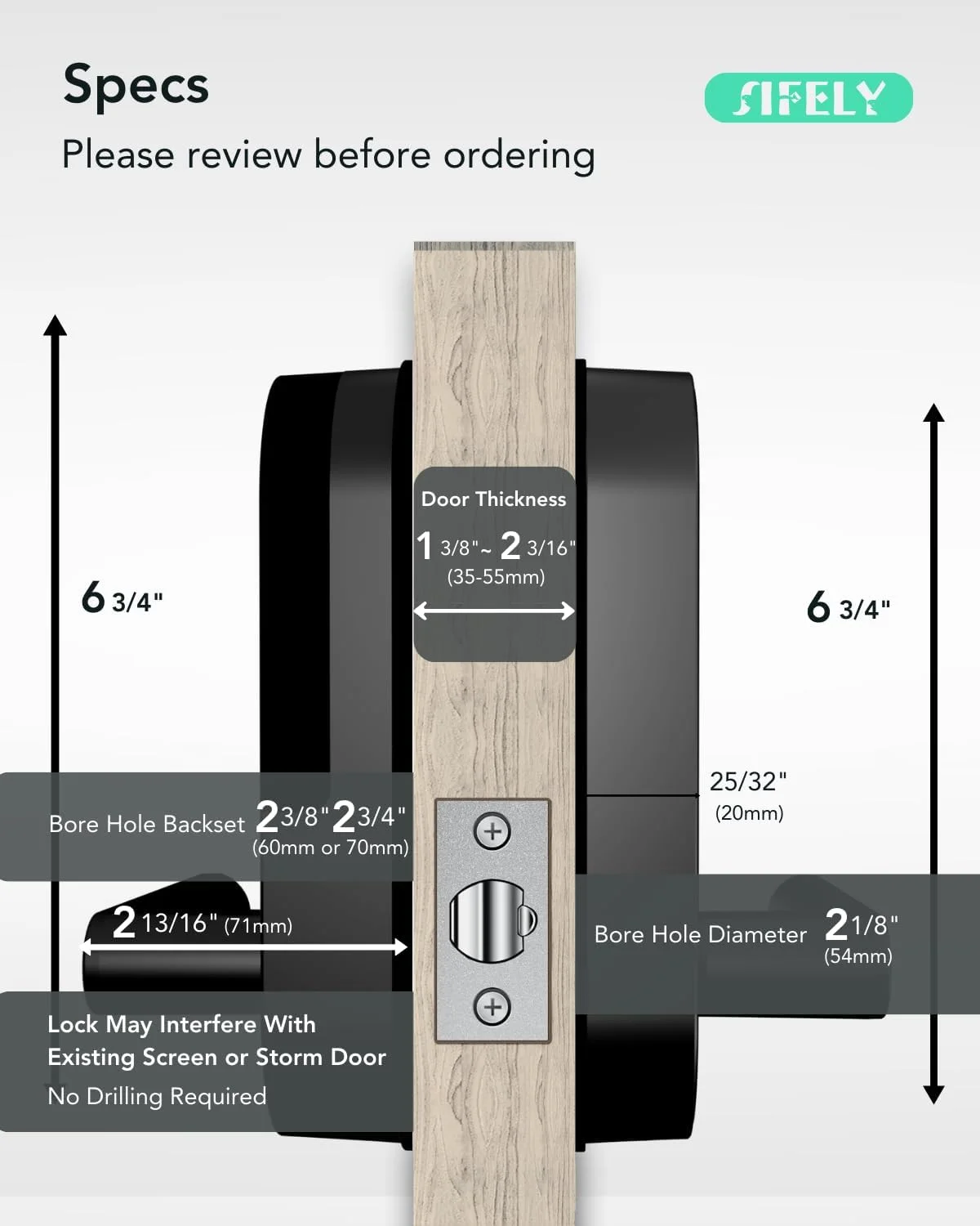 Detailed view of the smart door lock's robust construction
