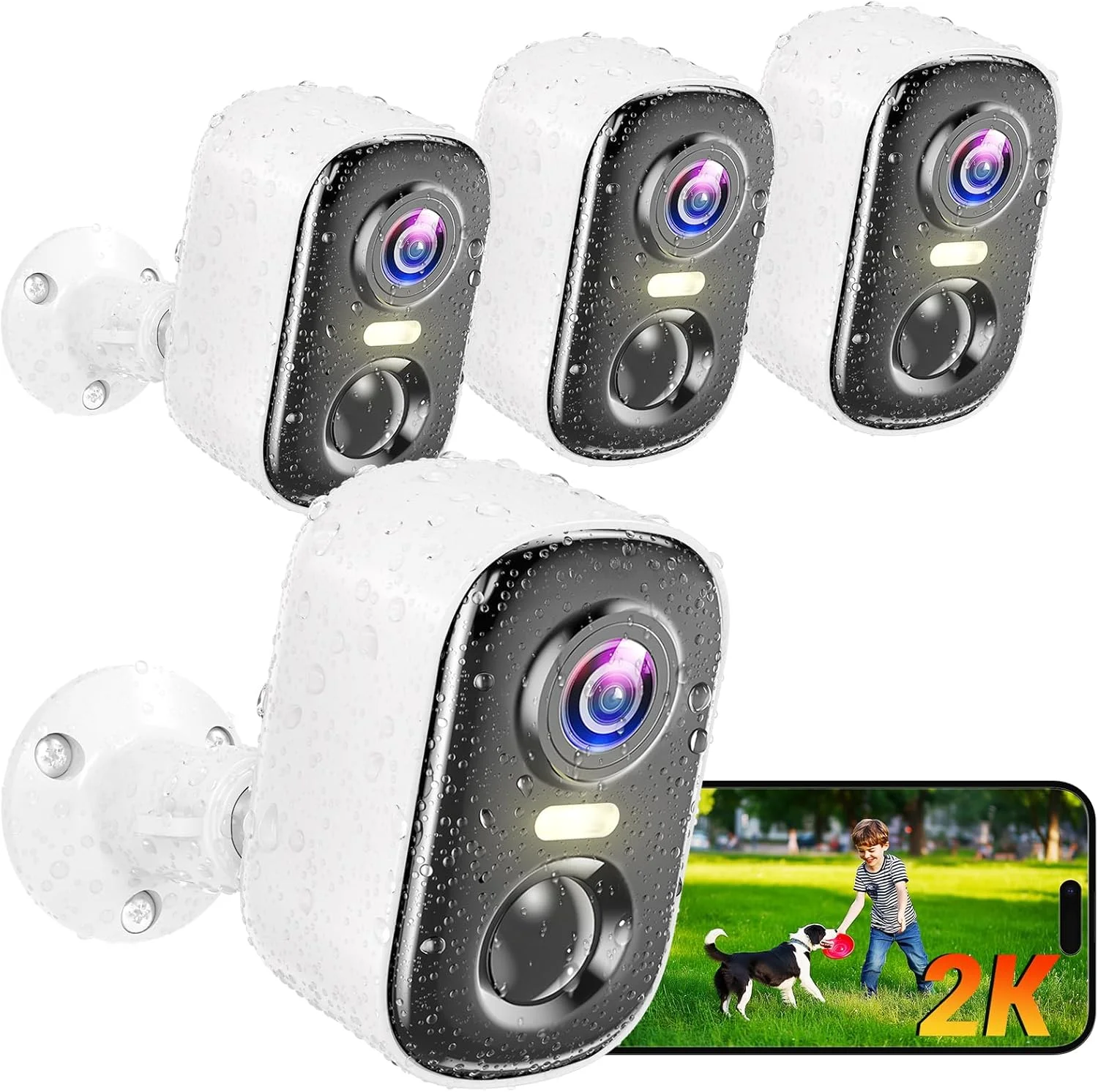 MISECU 2K Wireless Camera Quad Pack