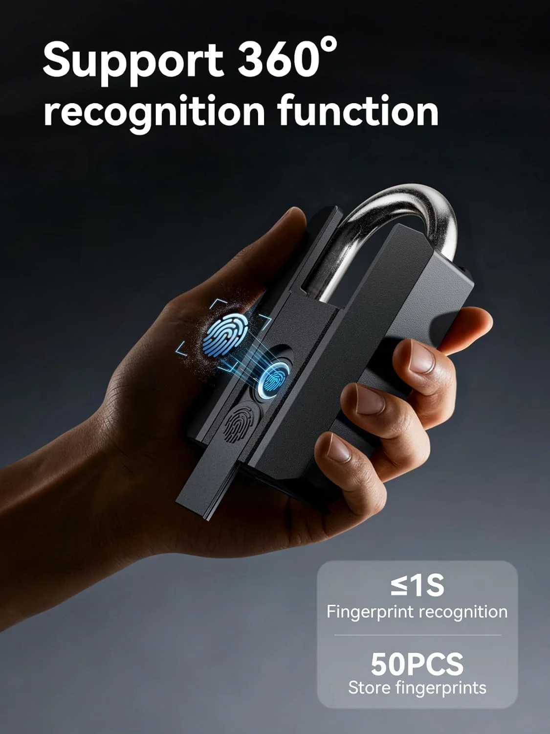 NexusLab Fingerprint Padlock submerged in water to demonstrate its IP67 rating