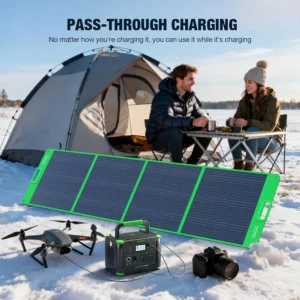 Portable Power Station 1000W, 999Wh Solar Generator, Pure Sine Wave AC Outlet with PD 60W USB-C Fast Charging, Outdoor Camping RV Van Home Backup Off-Grid Living view 6