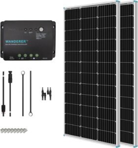 Renogy 200 Watt 12 Volt Monocrystalline Solar Panel Starter Kit