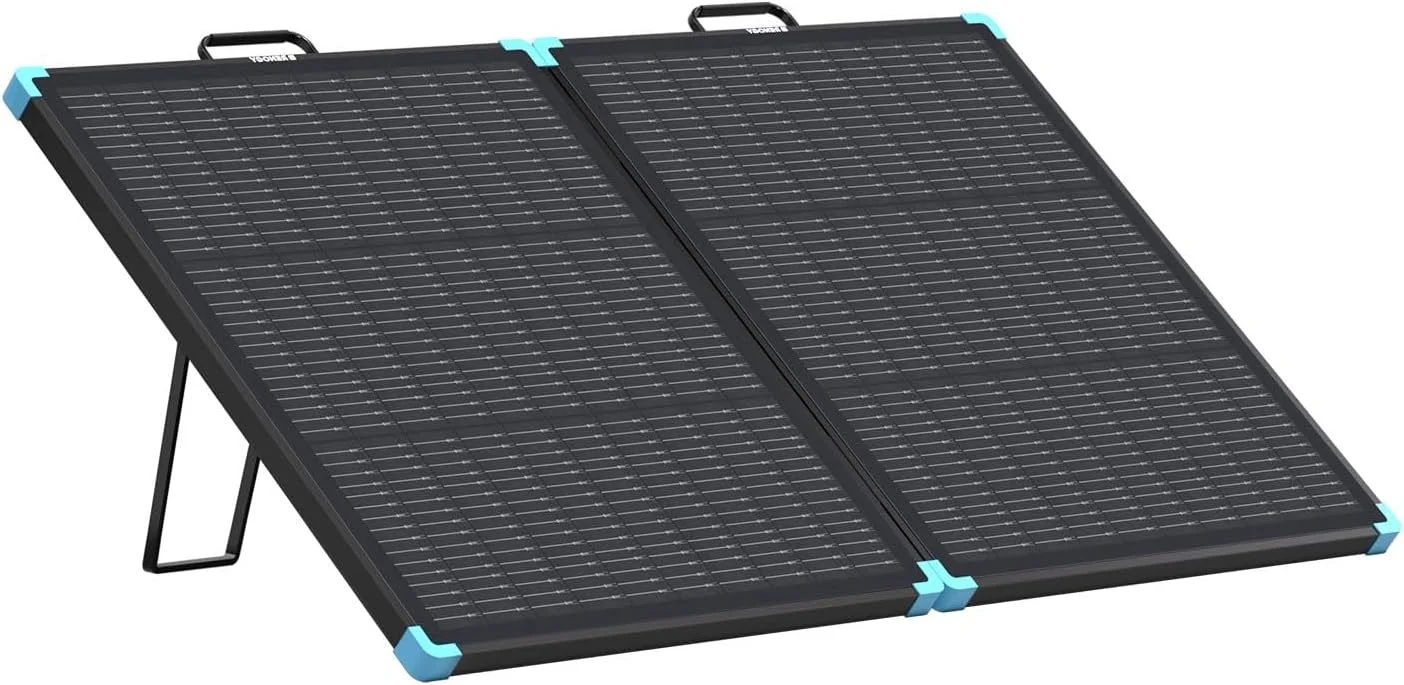 Renogy REGO 300 Watt Portable Solar Panel unfolded and ready for use