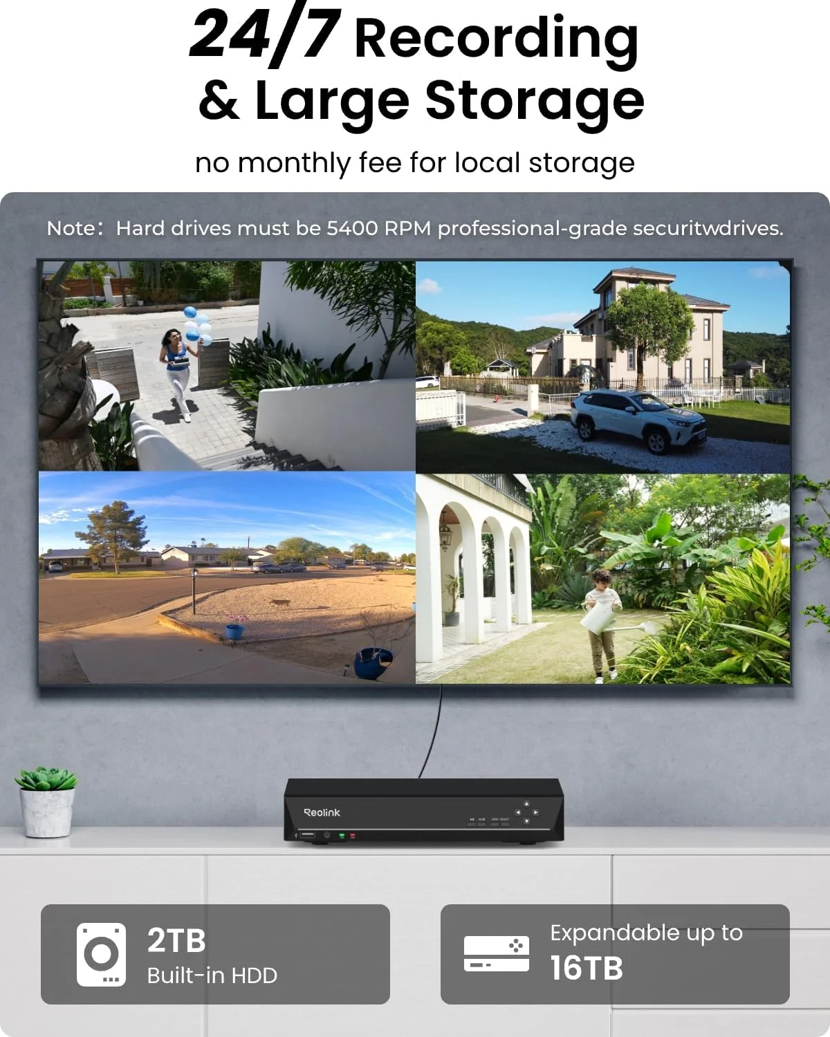 Reolink RLK8-800B6 NVR with storage capacity options