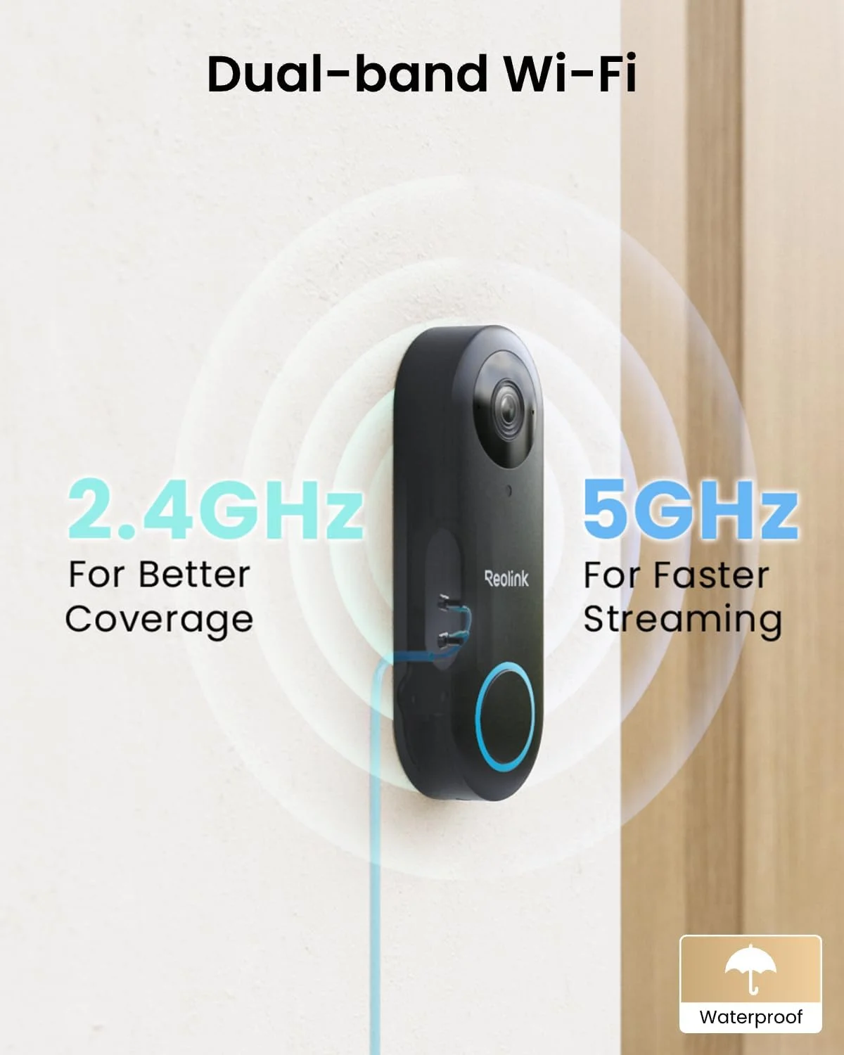 Two-way audio communication on Reolink doorbell
