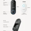 REOLINK Video Doorbell WiFi Camera - Wired 2K Outdoor, 5G&2.4G WiFi, 4:3 Wide View Angle, Smart Detection, Local Storage, No Subscription Front Door Home Security, Customized Reolink Chime