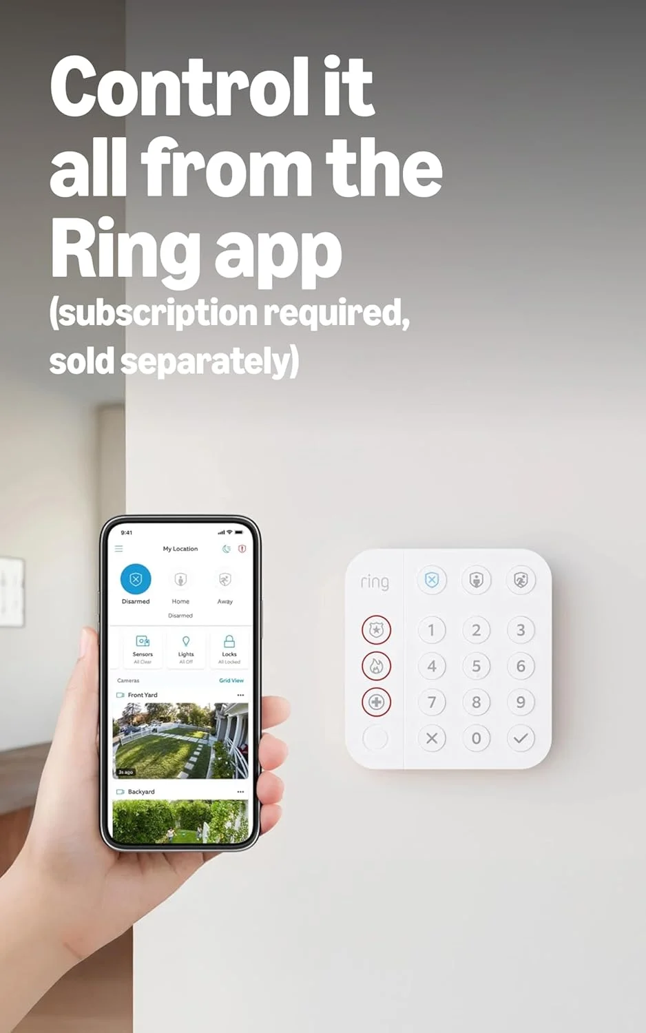 Smartphone displaying Ring App interface