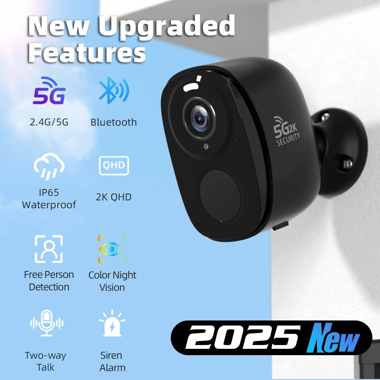 2K UHD video quality from Rraycom outdoor security camera
