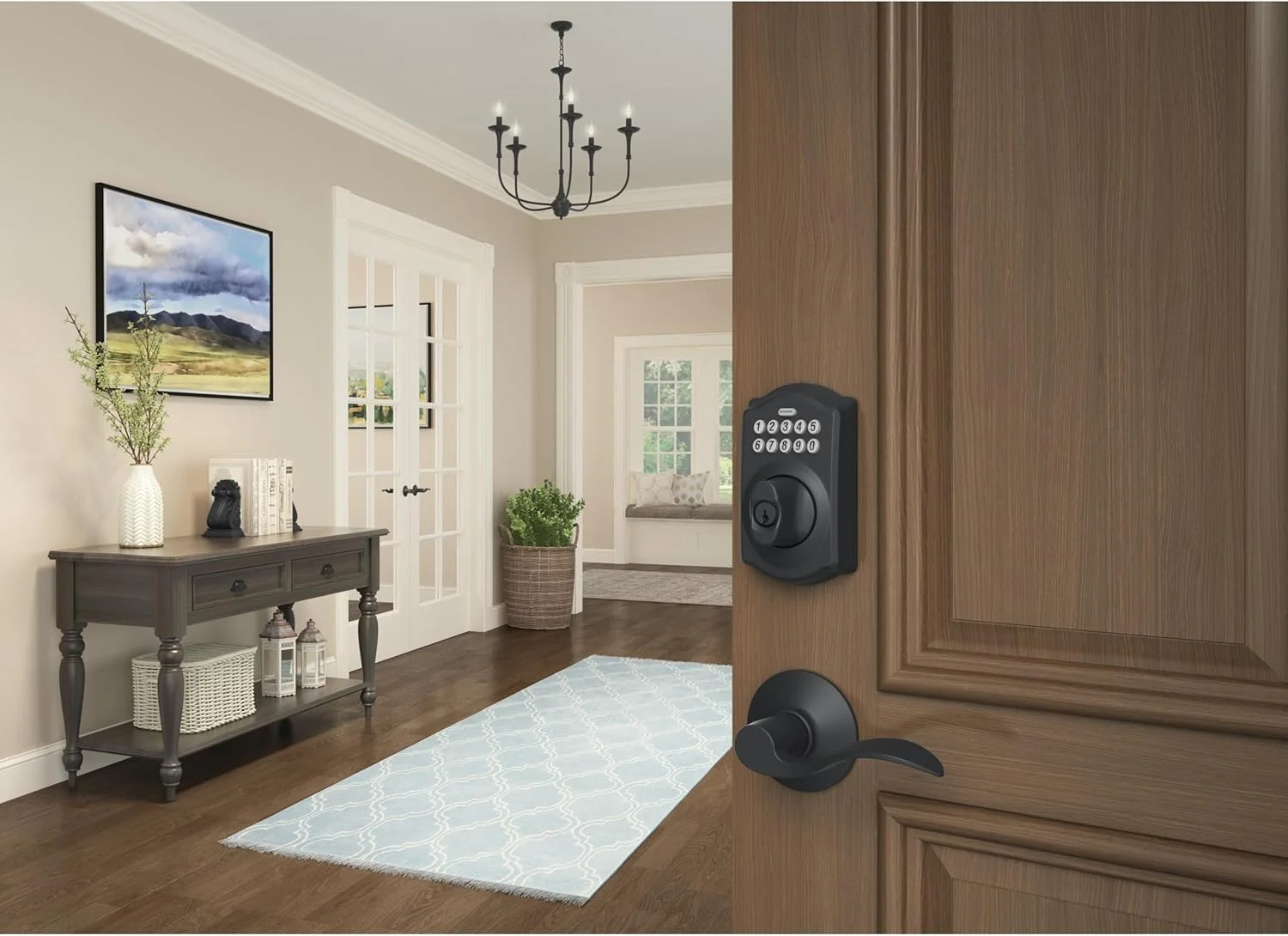 Schlage BE365 CAM 622 installed on a wooden door