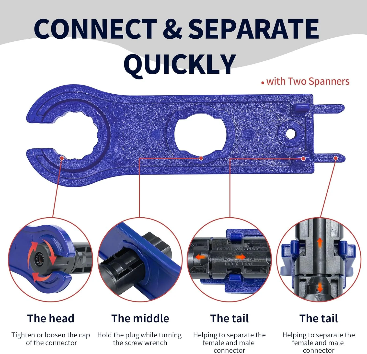 A pair of MC4 connectors, one male and one female, illustrating their interlocking design for secure panel connections.