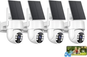 Solar-Powered 2K Security Camera System