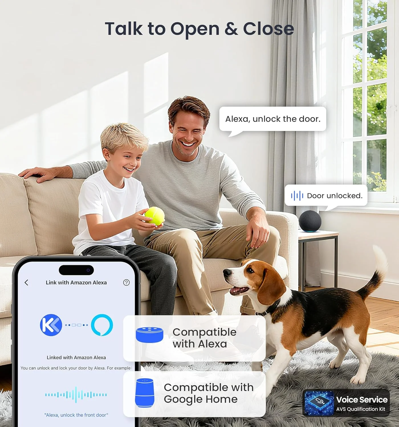 Veise VE027-K smart lock installed on a front door