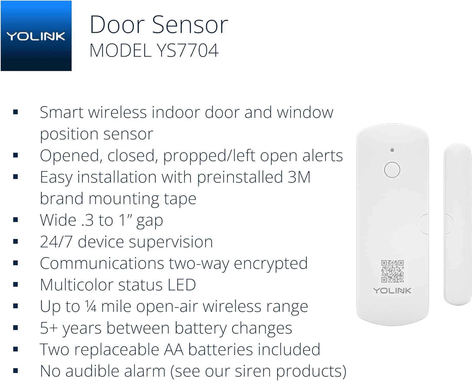 Close-up of a YoLink LoRa smart door sensor