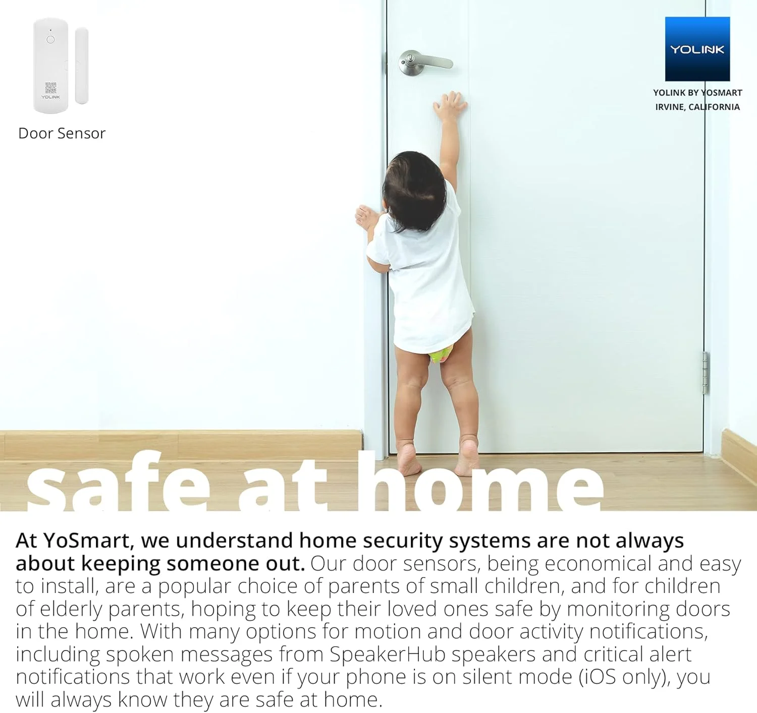 Installation of YoLink door sensor on a door frame