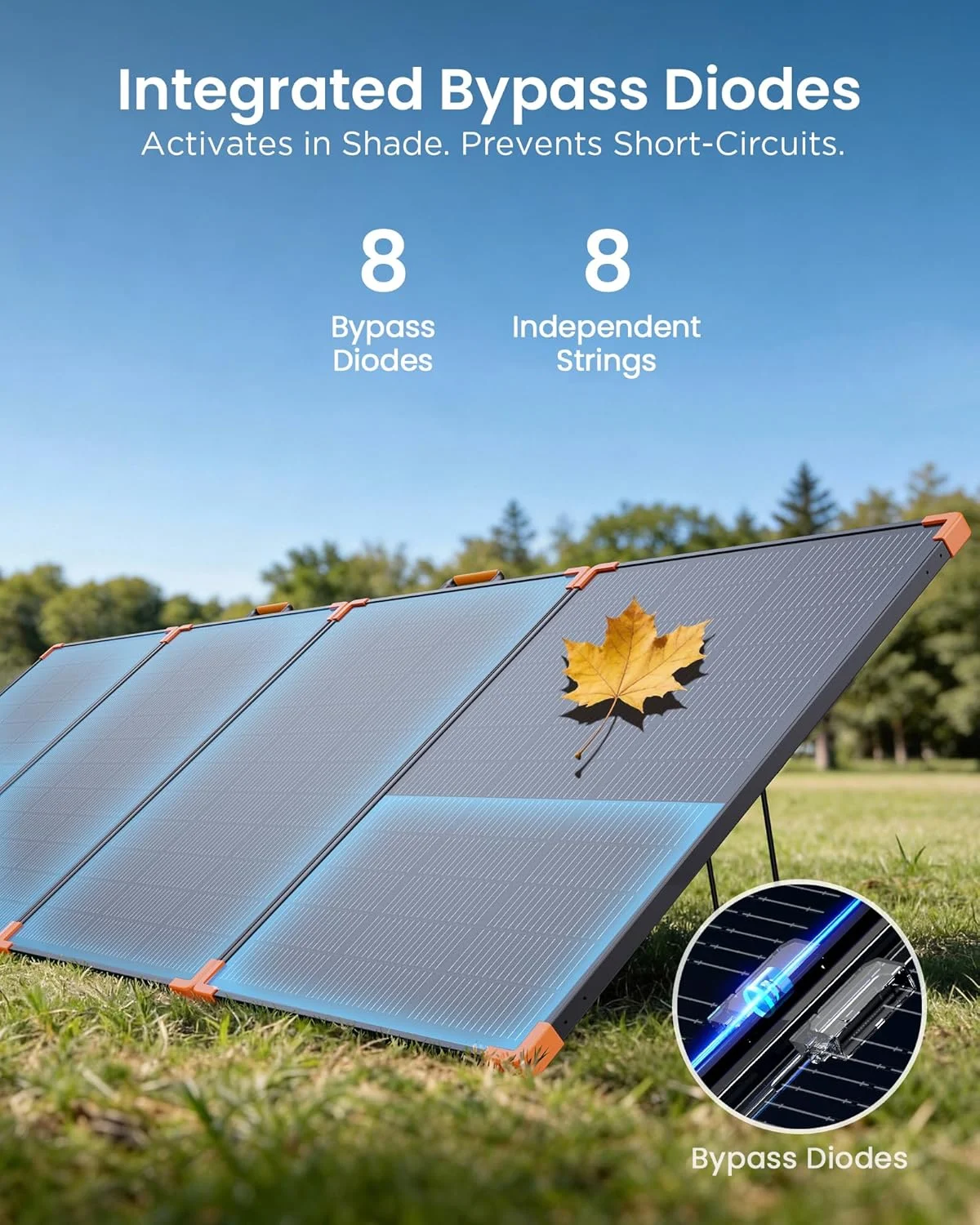 ZOUPW 350W Portable Solar Panel folded for transport