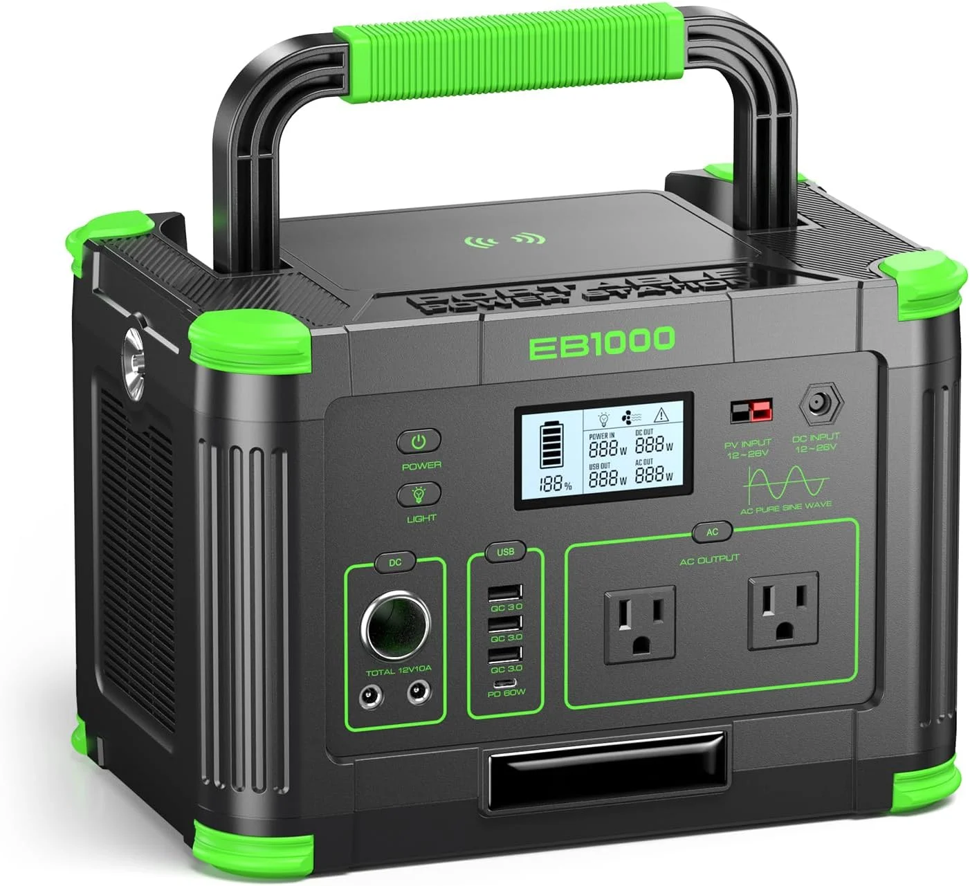 Portable Power Station 1000W for Camping