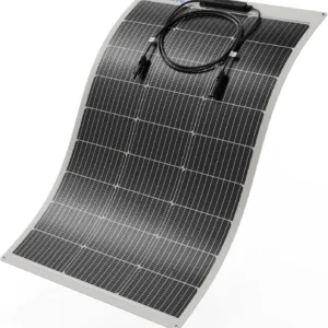 100W 12V Flexible Solar Panel 9BB Monocrystalline Cell 12 Volt Semi-Flexible for Marine RV Trailer Boat Cabin Van Car Uneven Surfaces 12V Battery Charge view 1