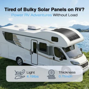 100W 12V Flexible Solar Panel 9BB Monocrystalline Cell 12 Volt Semi-Flexible for Marine RV Trailer Boat Cabin Van Car Uneven Surfaces 12V Battery Charge view 5