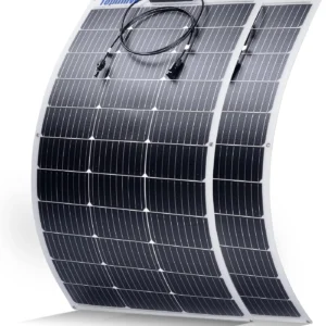 100W 12V Flexible Solar Panel 9BB Monocrystalline Cell 12 Volt Semi-Flexible for Marine RV Trailer Boat Cabin Van Car Uneven Surfaces 12V Battery Charge view 7