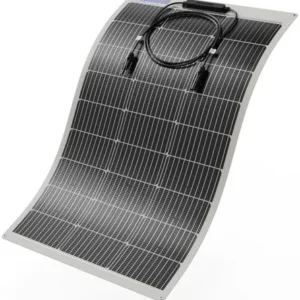 100W 12V Flexible Solar Panel 9BB Monocrystalline Cell 12 Volt Semi-Flexible for Marine RV Trailer Boat Cabin Van Car Uneven Surfaces 12V Battery Charge