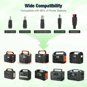 2400W Portable Power Station with 2x100W Solar Panel (Ship Separately) | 1843.2Wh LiFePO4 Battery Backup for Home Use,Solar Generator,4 AC Outlets Up to 2400W, for Outdoor,Off-Grid Living,RV Trip view 6