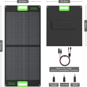 2400W Portable Power Station with 2x100W Solar Panel (Ship Separately) | 1843.2Wh LiFePO4 Battery Backup for Home Use,Solar Generator,4 AC Outlets Up to 2400W, for Outdoor,Off-Grid Living,RV Trip view 7