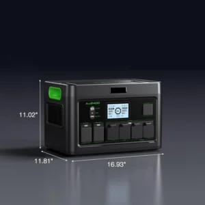 2400W Portable Power Station with 2x100W Solar Panel (Ship Separately) | 1843.2Wh LiFePO4 Battery Backup for Home Use,Solar Generator,4 AC Outlets Up to 2400W, for Outdoor,Off-Grid Living,RV Trip