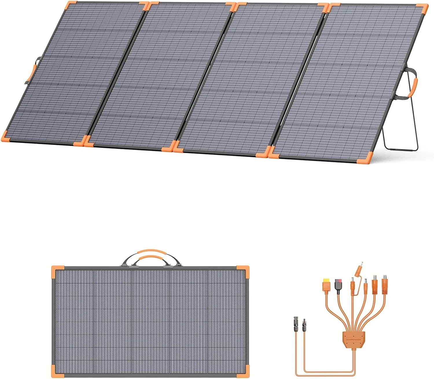 400W Bifacial Portable Solar Panel setup in a sunny field