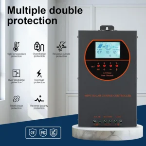 40A MPPT Solar Charge Controller, 12V/24V/36V/48V Auto Recognition, Max 160V PV Input, LCD Display Intelligent Voltage Regulator, Compatible with AGM, Gel, Flooded and Lithium Batteries view 6
