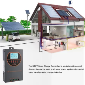 40A MPPT Solar Charge Controller, 12V/24V/36V/48V Auto Recognition, Max 160V PV Input, LCD Display Intelligent Voltage Regulator, Compatible with AGM, Gel, Flooded and Lithium Batteries view 7