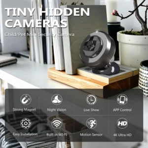 4K Indoor Security Hidden Camera: APP Control Smart Motion Detection for Baby/Pet/Nanny Surveillance view 2