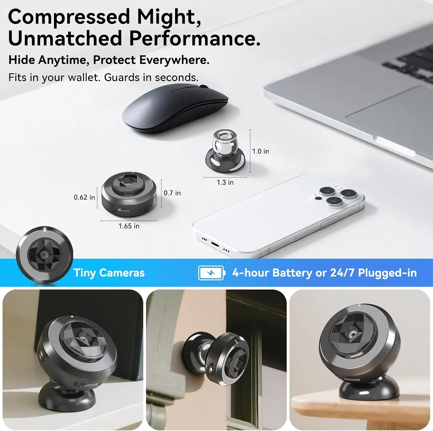 Smartphone app control for security camera